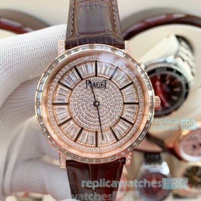 Swiss Replica Piaget Altiplano Rose Gold Diamond Dial Watch 40mm